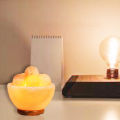 Healiv Himalayan Salt Fire Bowl with Ball table Lamp ( Bowl 6inch With 7 Massage Balls) for Home Decoration. 