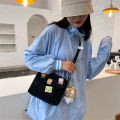 Japanese Canvas bag Diagonal Storage Multifunction Small bag Cute Wild Harajuku bag for Fashion School Daily Trave Girl Gift. 