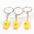 1/5PCS 2.5cm Little Yellow Keychain Cartoon Cute Key Ring Pendant Jewelry Gift. 