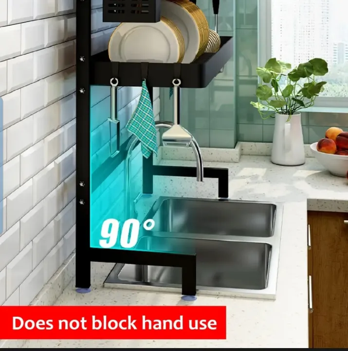 Dish%20Drying%20Rack%20with%20Drainer,%20Cutlery%20Organizer%20and%20Cutting%20Board%20Holder,%20Wall%20Mounted%20Dish%20Drainer,%20Adjustable%20Layer%20Space,%20Stainless%20Steel%20(86cm%20x%2032cm%20x%2052cm)%20Over%20The%20Sink%20Dish%20Drying%20Rack%20and%20Storage%20Area%20-%20Image%202