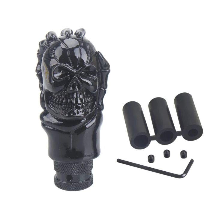 Skull Shape Head Shift Knob Car Accessories Auto Parts Decoration Car Manual Gear Stick Shifter Lever Knob Gear Shift Knober-Purple