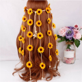 4Pcs Flower Hippie Headband Floral Crown Summer Sunflower Hair Accessories for 70 S Bohemian Costumes Style. 
