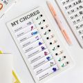 Portable Stick-on Responsibility Kids DIY Office Accessories Stationary Sticky Notes Daily Planner To Do List Reminder Board Reusable Memo Plastic Board Chore Chart Children's Self-discipline Punch Card Student Message Checklist. 