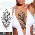 henna tattoo mandala lotus flowers jewery arabic indian egyptian tattoo sleeve hand finger breast tatoo black waterproof. 