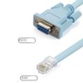 RJ45 Network Cable Serial Cable Rj45 to DB9 and RS232 to USB (2 in 1) CAT5 Ethernet Adapter LAN Console Cable. 