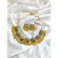 Antique Silver Choker Necklace with Earrings Set for Girls & Woman. 
