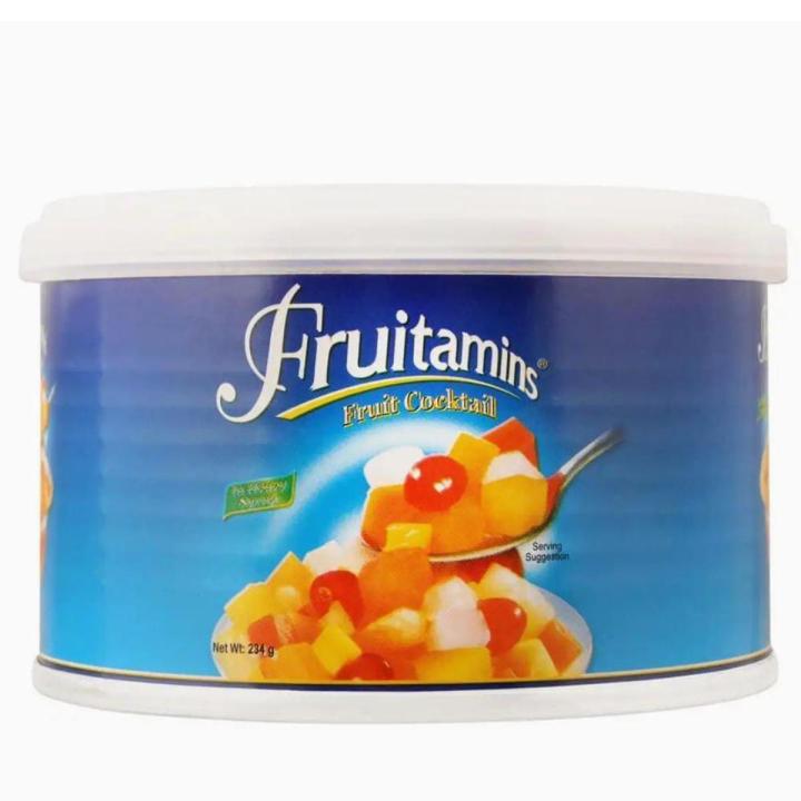 FRUITAMIN TROPICAL FRUIT COCKTAIL TIN 234G