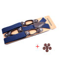 Vintage Suspenders Men Women Adult Leather Trimmed Button End Y Back Adjustable Elastic Trouser Braces Straps Belt Wedding Party. 