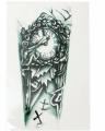 3D Chest Clock Temporary Tattoos. 