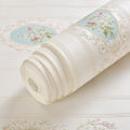 0.53x1m/Roll Embossed Floral Wall Paper 3d Self Adhesive Waterproof Home Decor Bedroom Living Room Wall Decor Peel and Stick Wallpaper. 
