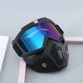 Detachable Bike Face Mask Goggles Stylish Design. 
