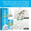 30/100ml White Shoes Stain olish Cleaner el Sneaker Whiten Cleaning irt emoer Set With rush ape Cleansing Washing ool. 