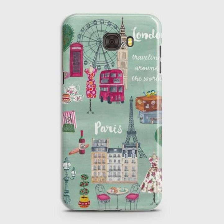 Samsung C7 Pro Cover - SkinLee HQ Hard Case - London, Paris, New york - SKINLEE-157-1-230-41