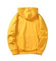 Plain Fleece Printed Pull Over Hoodie for Men - Yellow. 