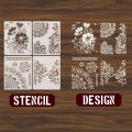 4Pcs/Lot Reusable Circle Edge DIY Layering Stencils Painting Scrapbook Coloring Embossing Album Decorative Card Template. ID 04. 
