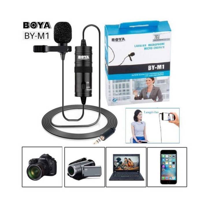ORIGINAL BOYA by-M1 - boya m1 - boya microphone - boya original microphone - boya microphone for pc - microphone for mobile - multi purpose microphone - microphone for gmaing - office microphone - good quality microphone - microphone for pc -