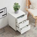 3-Drawer Vertical Filing Cabinet Rolling Wood Mobile File Cabinets Under Desk for Home Office with Casters. 