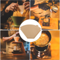 200Pcs Coffee Filter Natural Unbleached Coffee Filters Cone Paper Disposable Coffee Filters for Pour over and Drip. 