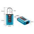 Changeable Lock Contrast Color Design Padlock TSA Customs Code Lock for Travel Luggage Password. 
