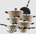Domestic WONDERCHEF Nonstick Gift Set - 19 PCs | Marble Coating M-304 | Imported Nonstick Material in Random Colors. 