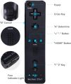 Wii Remote Controller with Motion Plus, Wireless Controller for Nintendo Wii and Wii U, with Silicone Case and Wrist Strap, No Nunchucks (Black). 
