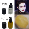 White Foundation Yellow Black Blue Red Bronze Violet Brown Color Cream Cosplay Halloween Vampire Zombie Body Painting Makeup. 