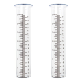 2pcs Plastic Rain Gauge Replacement Tube with 7 Inch Capacity Rain Water Gauge for Garden Yard Outdoor Easy Install. 