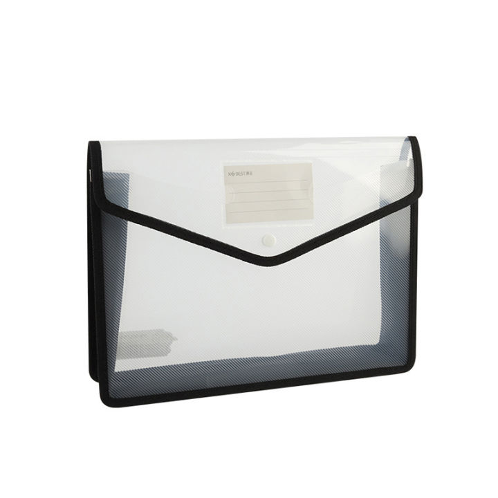 Large Capacity Waterproof File Transparent A4 Folder Press Button