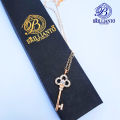 Crystal Lock Key Necklace Pendant for Girls Golden Shiny Stylish Long lock Chain For Girls lock locket. 