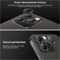 camera ring lens protector (Tempered Glass) Black Colour for Apple Iphone 11/12/12 Mini to Protect the camera (Black). 