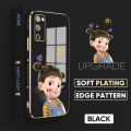 TA for Samsung Galaxy S20 FE S20FE 5G Back Cover + Free Lanyard Naughty Girl Luxury 6D Plating Case Side Pattern Soft Silicone Square Phone Cases. 