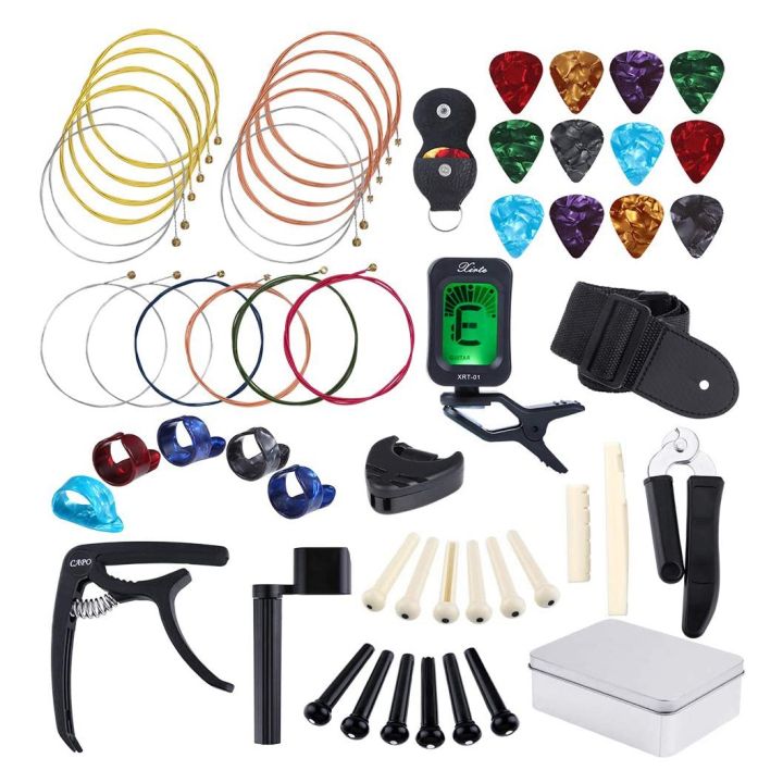 Guitar Accessories Kit Guitar Strings Replacement Changing Tool Kit