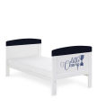 MQ 1201 White+Blue Harmison Cot Bed. 