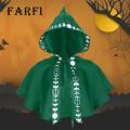 Adult Hooded Cape Short Cape Hooded Lace Up Printed Contrast Color Medieval Vintage Halloween Cosplay Stage Show Performance Unisex Witch Vampires Shawl Gothic Cape. 