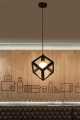 Cube Light Modern Unique Designer Furniture Home Decor Fixture for E27 Bulb Decorative Light Fancy Light Metal Light Restaurant Light Vintage Light. 