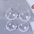 3/4 Cup Transparent Clear Push Up TPU Bra -Strap Invisible Bra Women Underwire Plastic- Disposable Bra Bralette. 