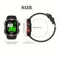 Tiwain Smart Watch for Men and Women - 2.01 Inch Touch Screen, Wireless Calling, 600mAh Battery, Multi-Sport Modes, Weather Disp. 