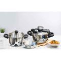 ORIGINAL GERMANY LOT 3 IN 1 ROYAL KING PRESSURE COOKER TOP QUALITY ( 6 & 4 LITERS ). 