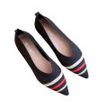 Women Pointy ballet fly knit upper ladies pumps flat shoes. 