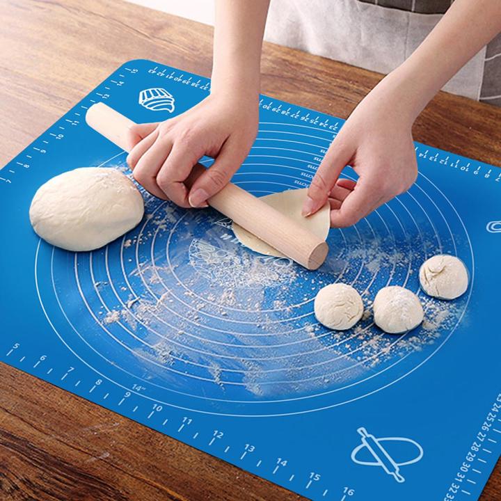 Silicone Baking Mat 50x40cm Nonstick Baking Mats with Measurements Anti-Slip Dough Kneading Mat Rolling Out Dough Pastry Mat Heat Resistant, BPA Free