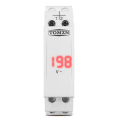 Din Rail Single Phase Voltage Meter AC 40-500V Modular Voltmeter Gauge Indicator LED Digital Display Voltmeter Easy to Use White. 