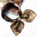 Soft Squares Decorative Head Scarf Multicolor Stripe Print Kerchief Neck Wrap. 