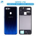 Oppo F9 Housing Middle Frame With Side Button and Camera Lens Complete Body Casing Replacement For F9 - Blue. 