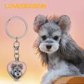 Loveseason Pet Picture Keychain Detachable Heart Shaped Pet Dog Cat Picture Keychain Urn. 