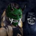Hannya Demon Mask Japanese Oni Samurai Noh Kabuki Prajna Latex Masks Evil De-mon Mon-ster Full Face Mask For Men. 