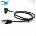 【All Of Me】RJ45 Cable Male to Female 90 Right angle bend Up Downed Panel Mount Ethernet LAN Extension Extender Cable Cord 1m/3ft 1.5m/5ft. 