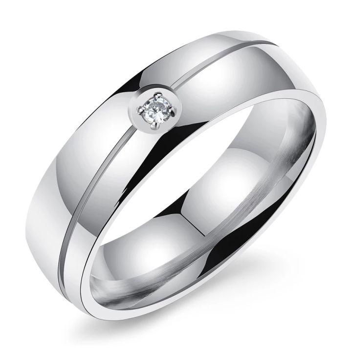 【LeeChee Jewellery Store】Alibaba-Express Wedding Rings Or Men Width 6mm Color Plated Stainless Steel Ring