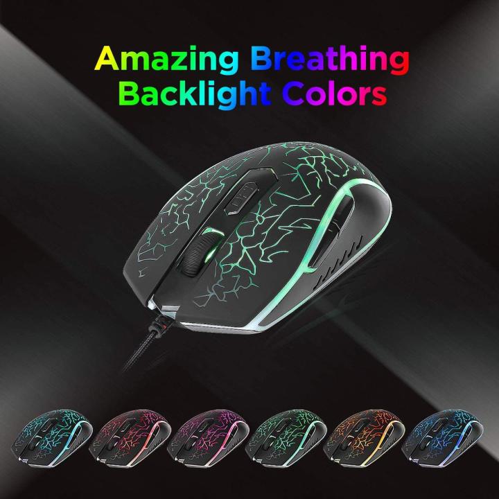 RBG Gloross G7 Gaming Optical Mouse 7D Gaming Mouse 7 Button Adjustable 3200 DPI LED Optical .