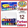 Pelikan 12 Watercolour Set, Watercolor Set, Water Colors Paint Set , Water Colour With 1 Brush & Tube For Professional Artist. 