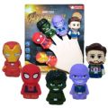 Pack of 5 Marvel Studio Avengers Fingers Puppets For Kids Hand Rubber Toys For Baby Kids. 
